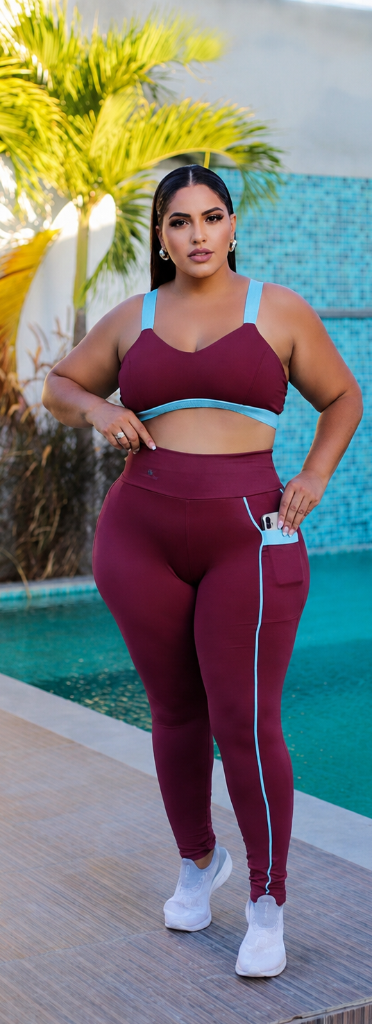 Conjunto ExtraFitness Plus Size VanUnique – Top + Calça